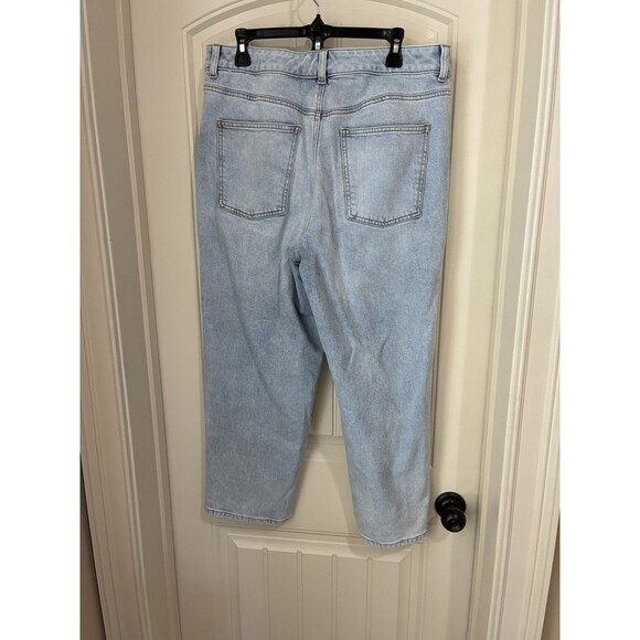 Talbots Jeans Womens 14 High Waist Straight Ankle  LIGHT WASH Jean Stretch - Picture 2 of 2